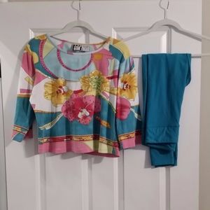 OS LuLaRoe Leggings & L crop top